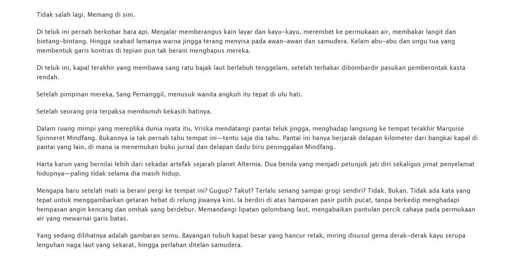 Dua Mentari di Teluk Jingga - a Homestuck fanfiction, won Indonesian Fanfiction Awards 2019 for &quot;Best Fantasy Oneshot&quot;.