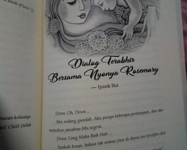 Dialog Terakhir Bersama Nyonya Rosemary - a short story for "Menenun Harap" anthology published by LovRinz